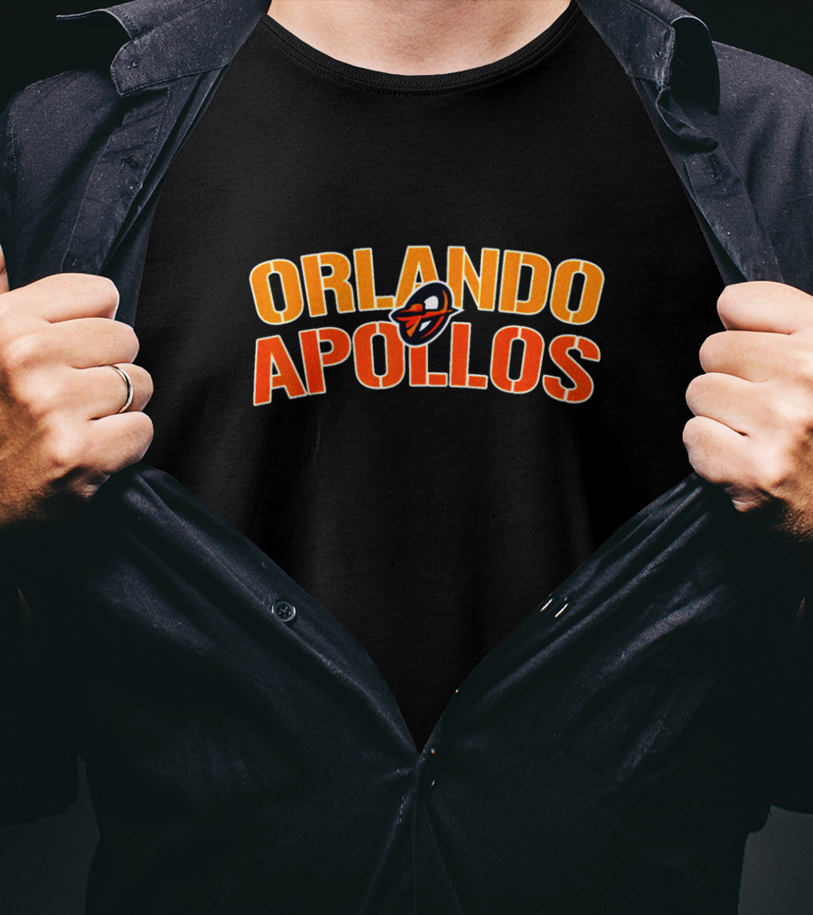 Orlando Apollos Football Team Logo With Iconic Helmet T-Shirt