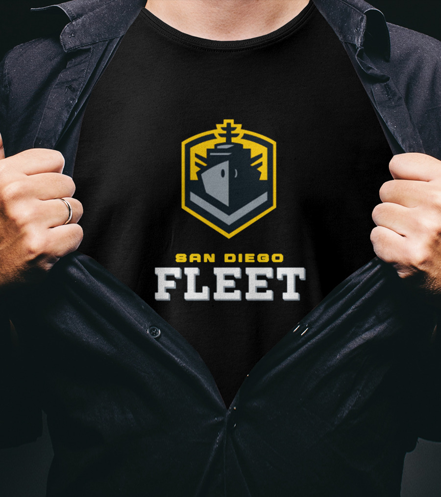 San Diego Fleet Logo With Ship Emblem T-Shirt