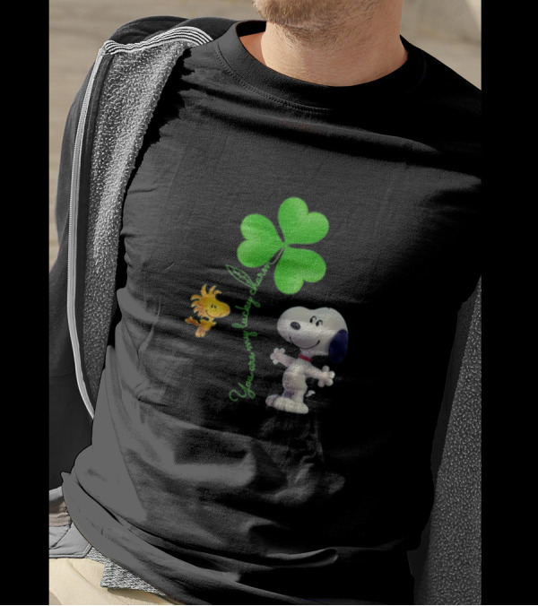 Snoopy You Are My Lucky Charm St. Patrick's Day With Shamrock And Woodstock T-Shirt