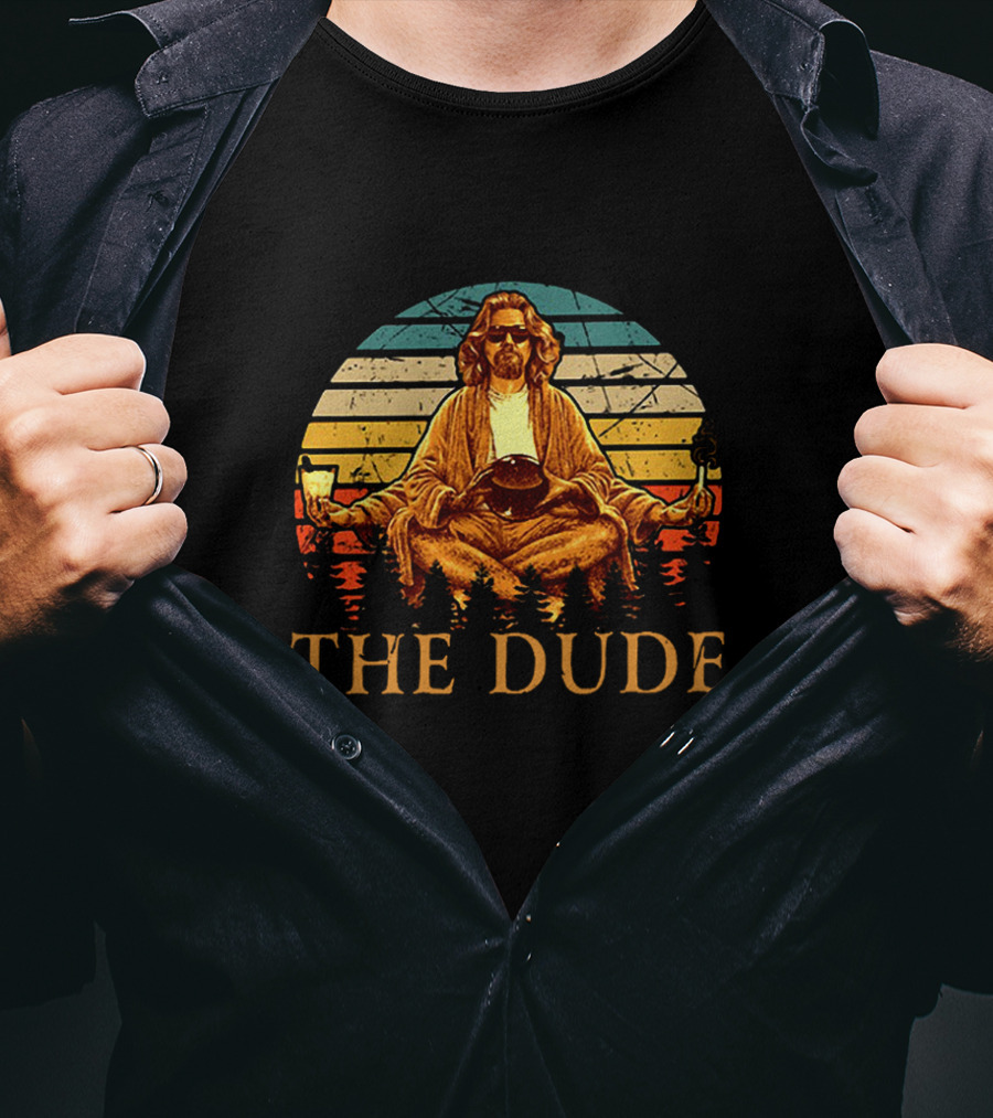 The Big Lebowski The Dude Retro Sunset Zen T-Shirt