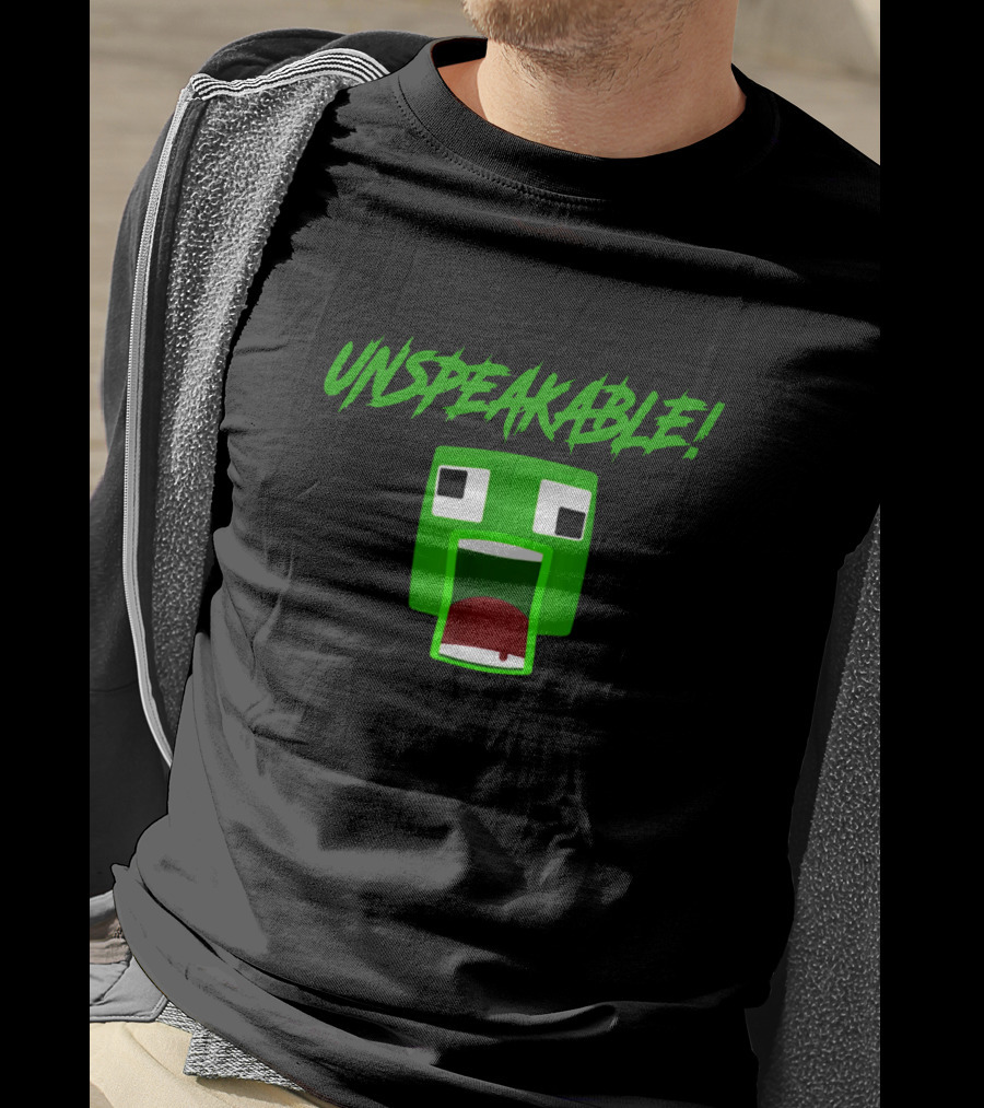 Unspeakable Green Square Face T-Shirt