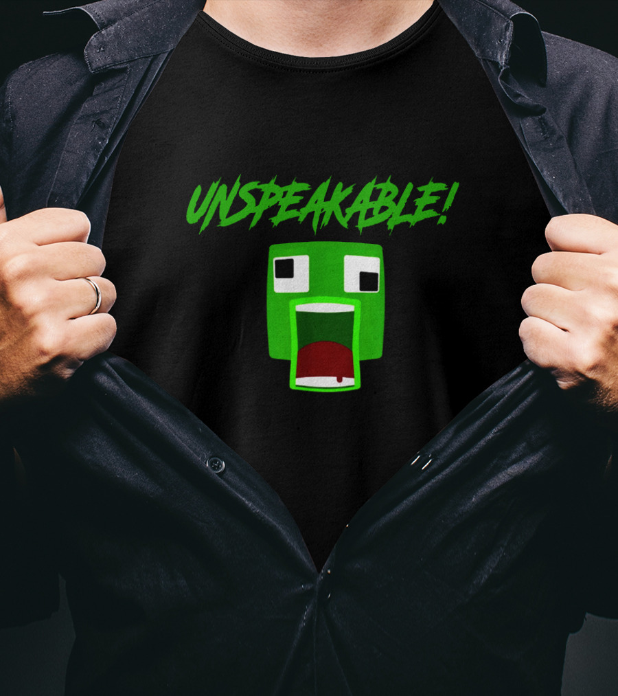 Unspeakable Green Square Face T-Shirt