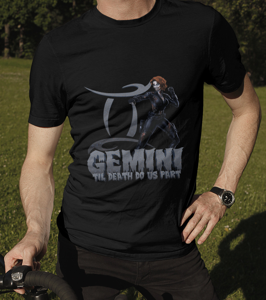 Gemini Til Death Do Us Part Marvel Black Widow T-Shirt