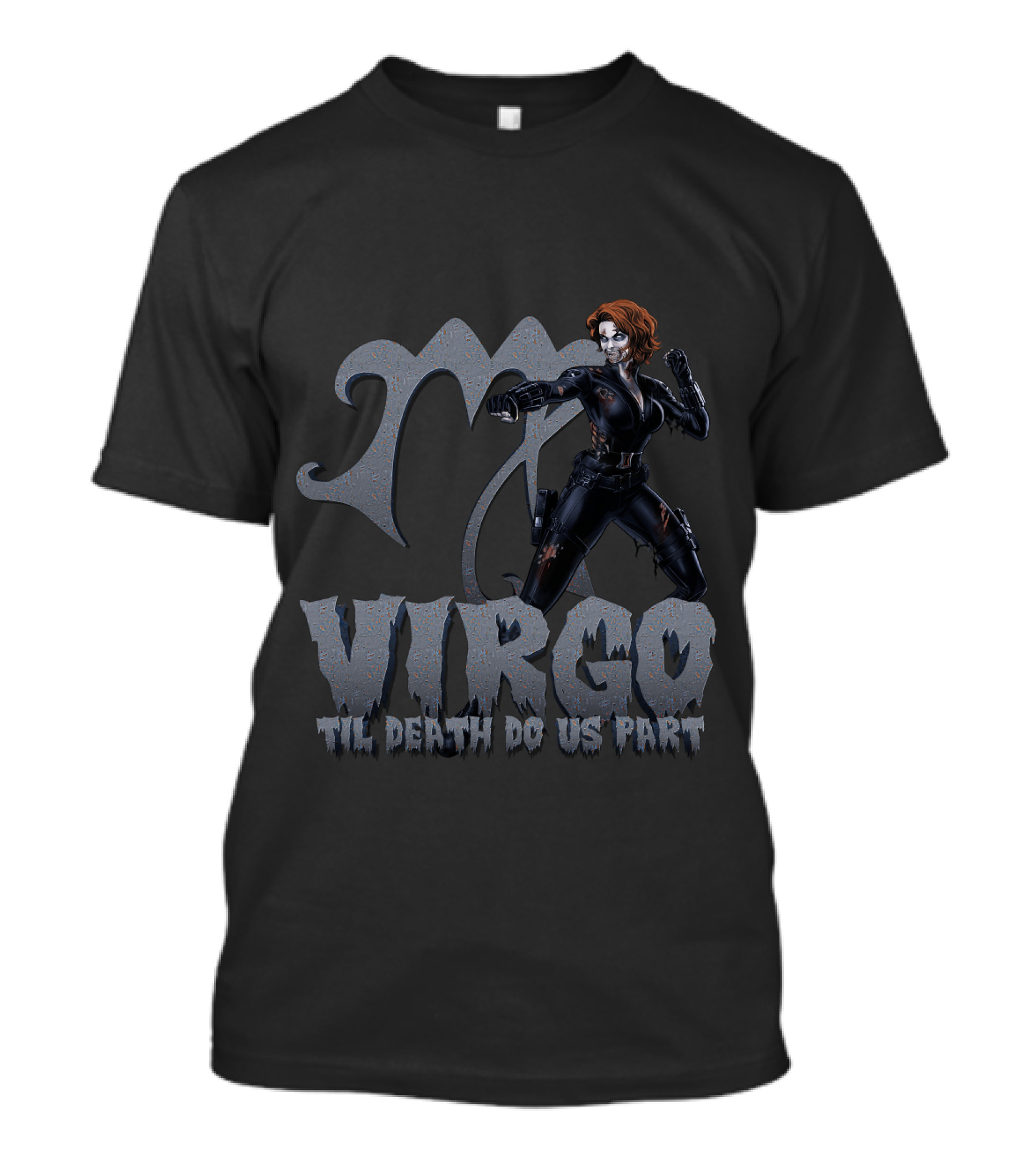 Black Widow Virgo Til Death Do Us Part Marvel Fans T-Shirt