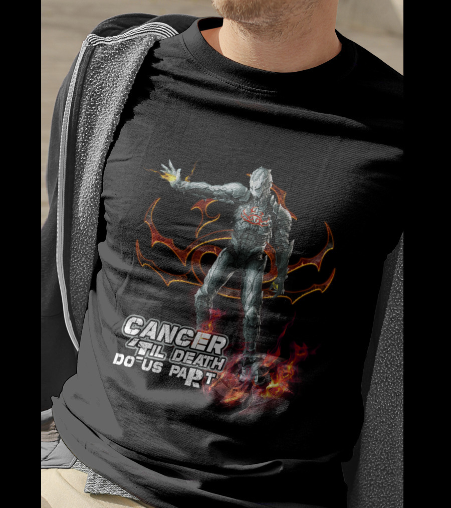 Cancer Til Death Do Us Part Marvel Ironman Fans Ultron T-Shirt
