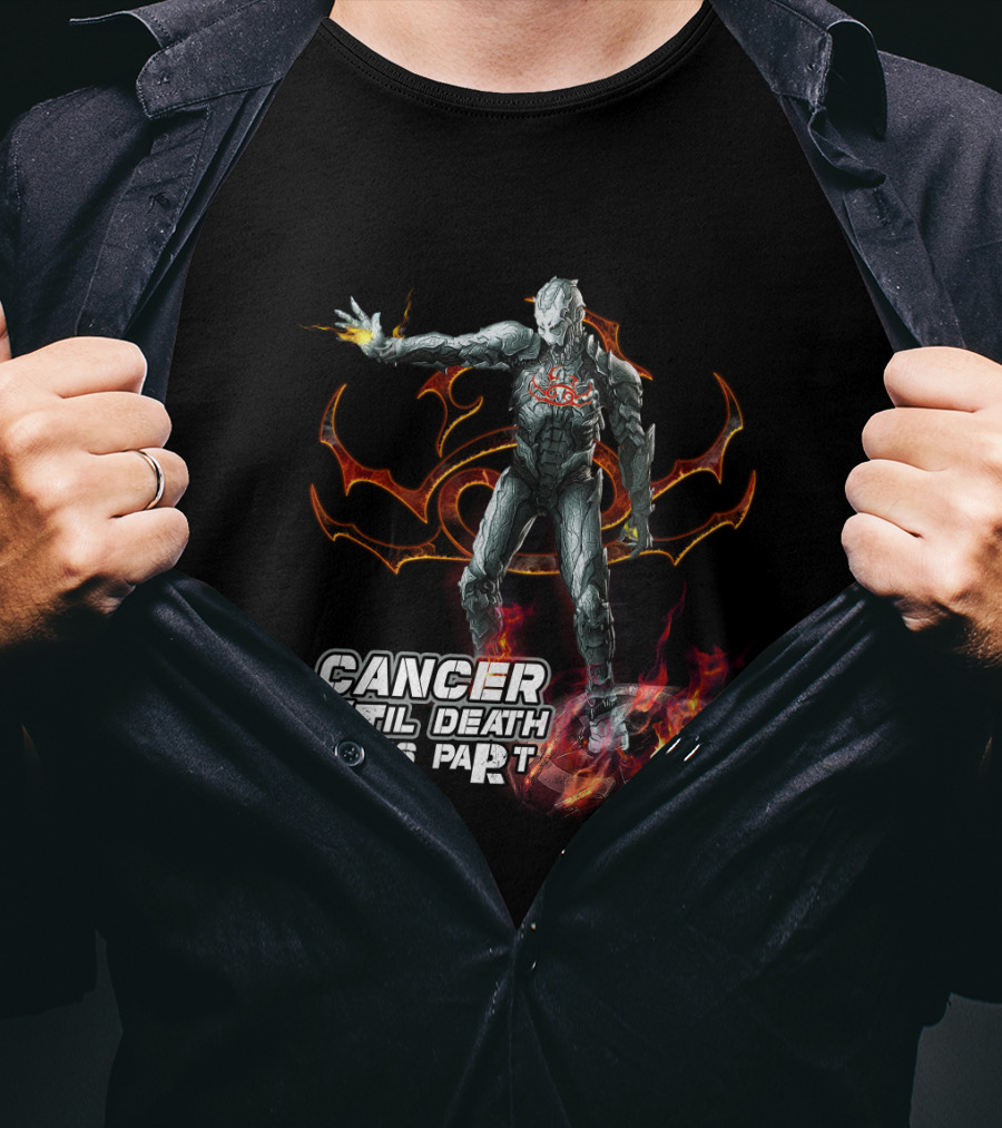 Cancer Til Death Do Us Part Marvel Ironman Fans Ultron T-Shirt