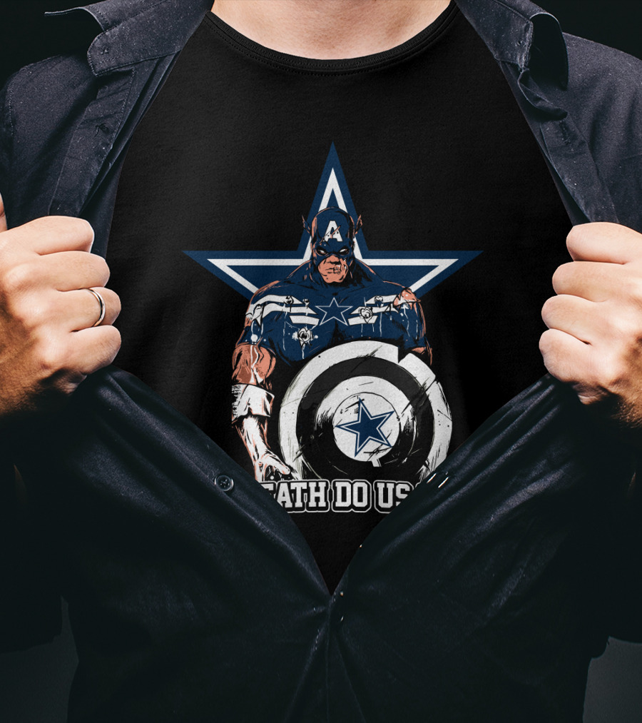 Captain American Dallas Cowboys Nfl 'Til Death Do Us Part T-Shirt