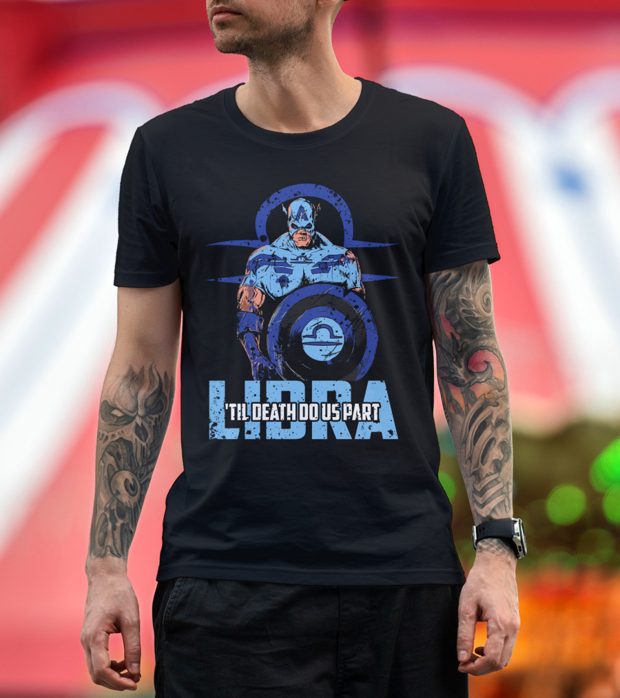 Captain American Zombie Libra Marvel 'Til Death Do Us Part T-Shirt