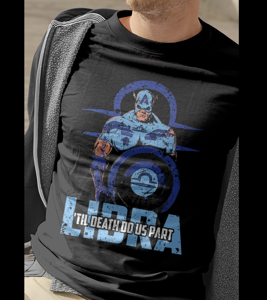 Captain American Zombie Libra Marvel 'Til Death Do Us Part T-Shirt