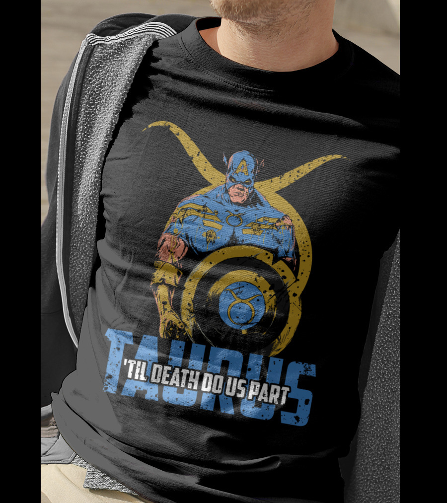 Taurus Captain American Zombie 'Til Death Do Us Part Marvel T-Shirt