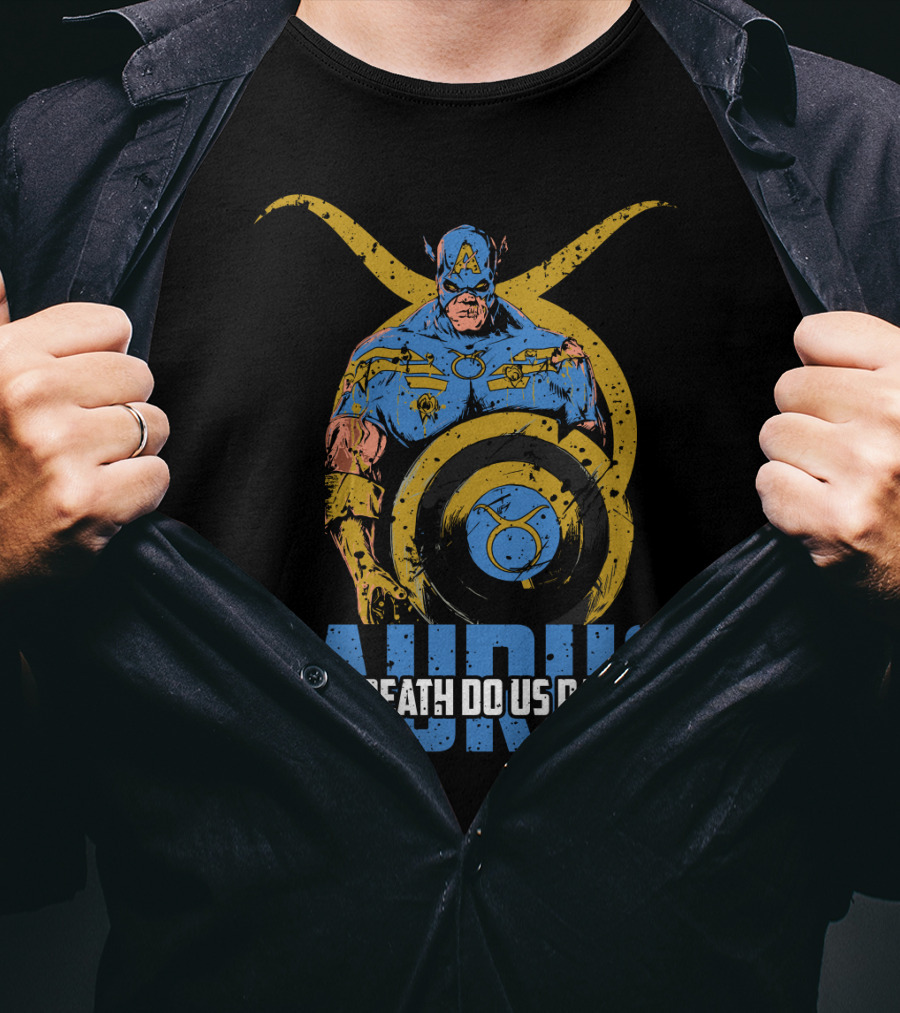 Taurus Captain American Zombie 'Til Death Do Us Part Marvel T-Shirt