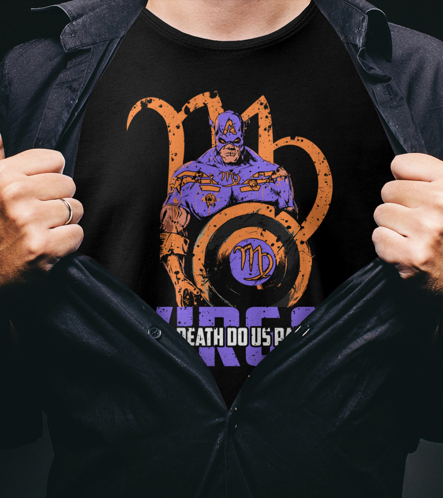 Virgo Captain America 'Til Death Do Us Part Marvel Zombie T-Shirt