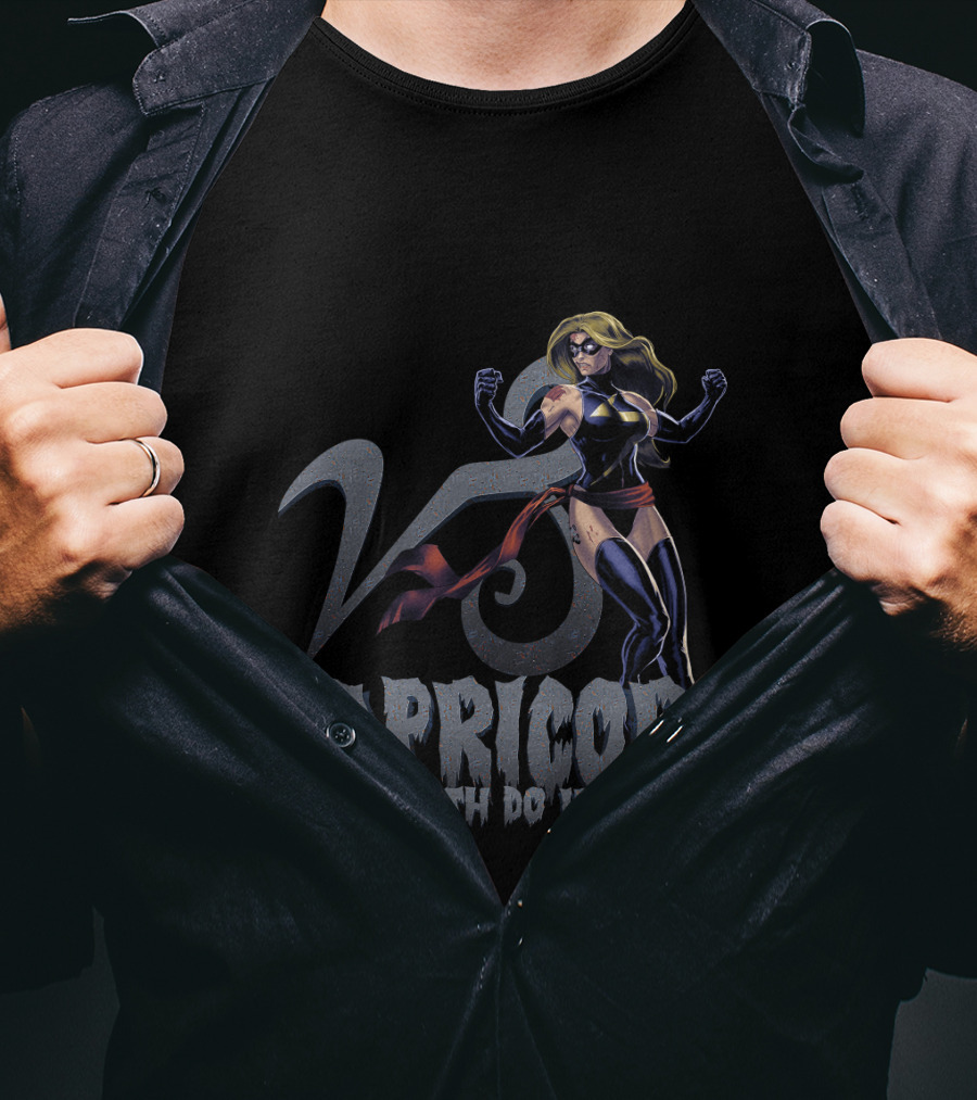 Capricorn Symbol With Captain Marvel Pose Til Death Do Us Part For Marvel Fans T-Shirt