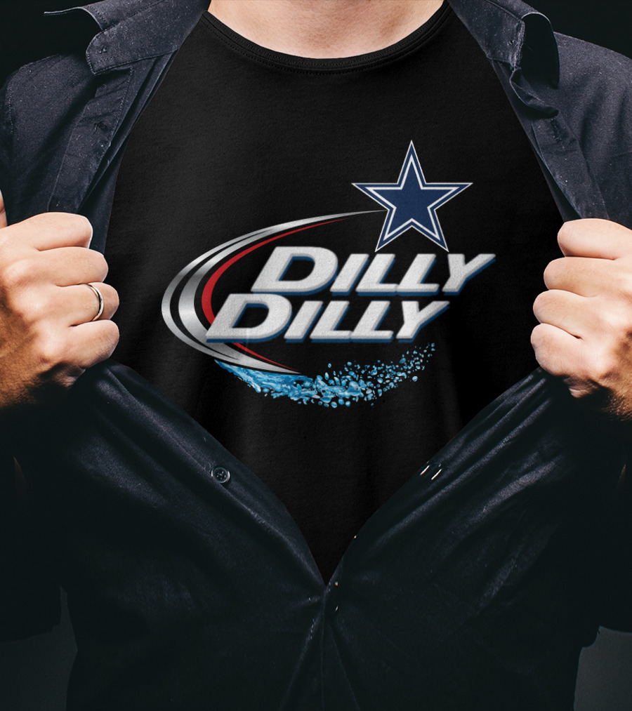 Dallas Cowboys Dilly Dilly Nfl Fans Star Blue Splash T-Shirt