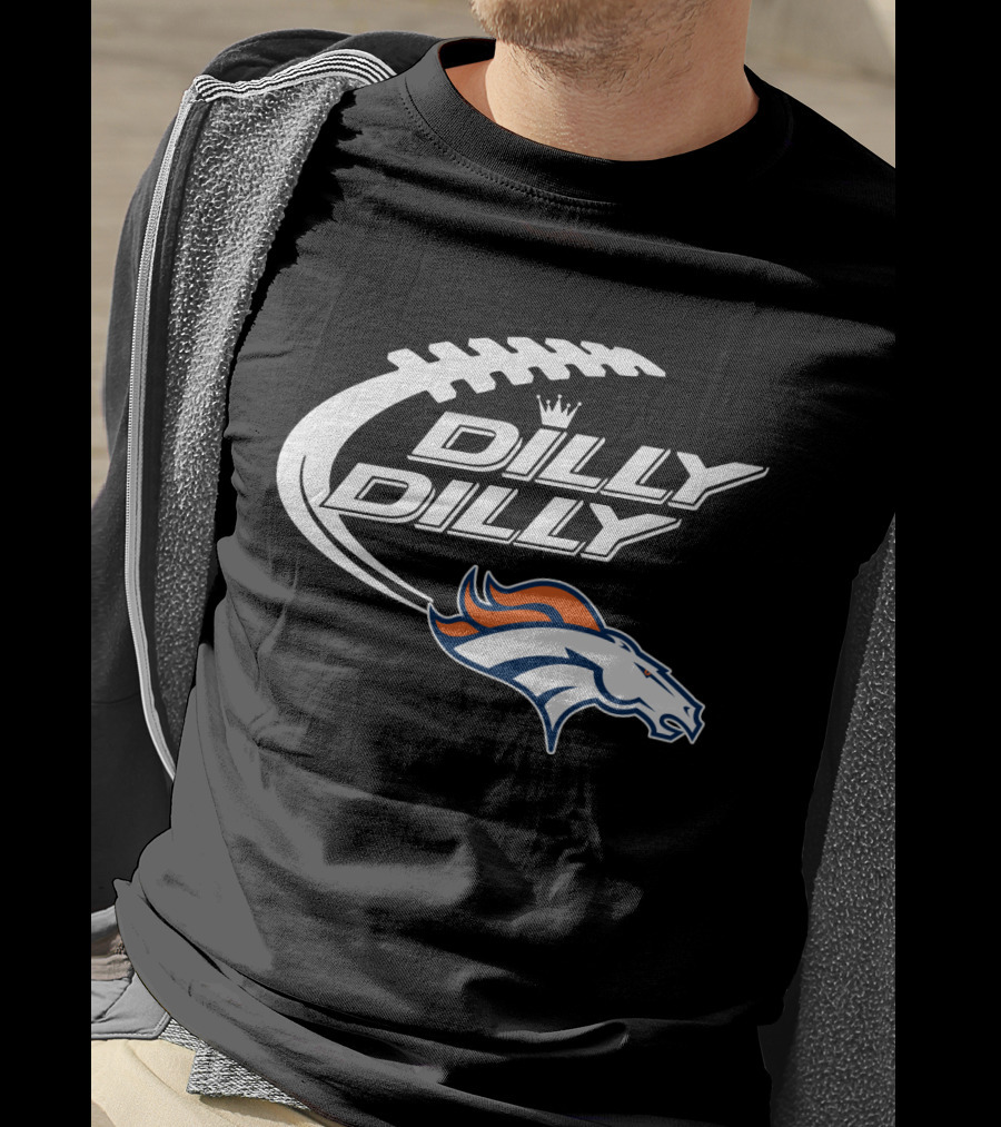 Denver Broncos Dilly Dilly Bud Light Football T-Shirt