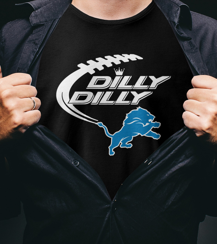 Detroit Lions Dilly Dilly Bud Light Football Lions T-Shirt