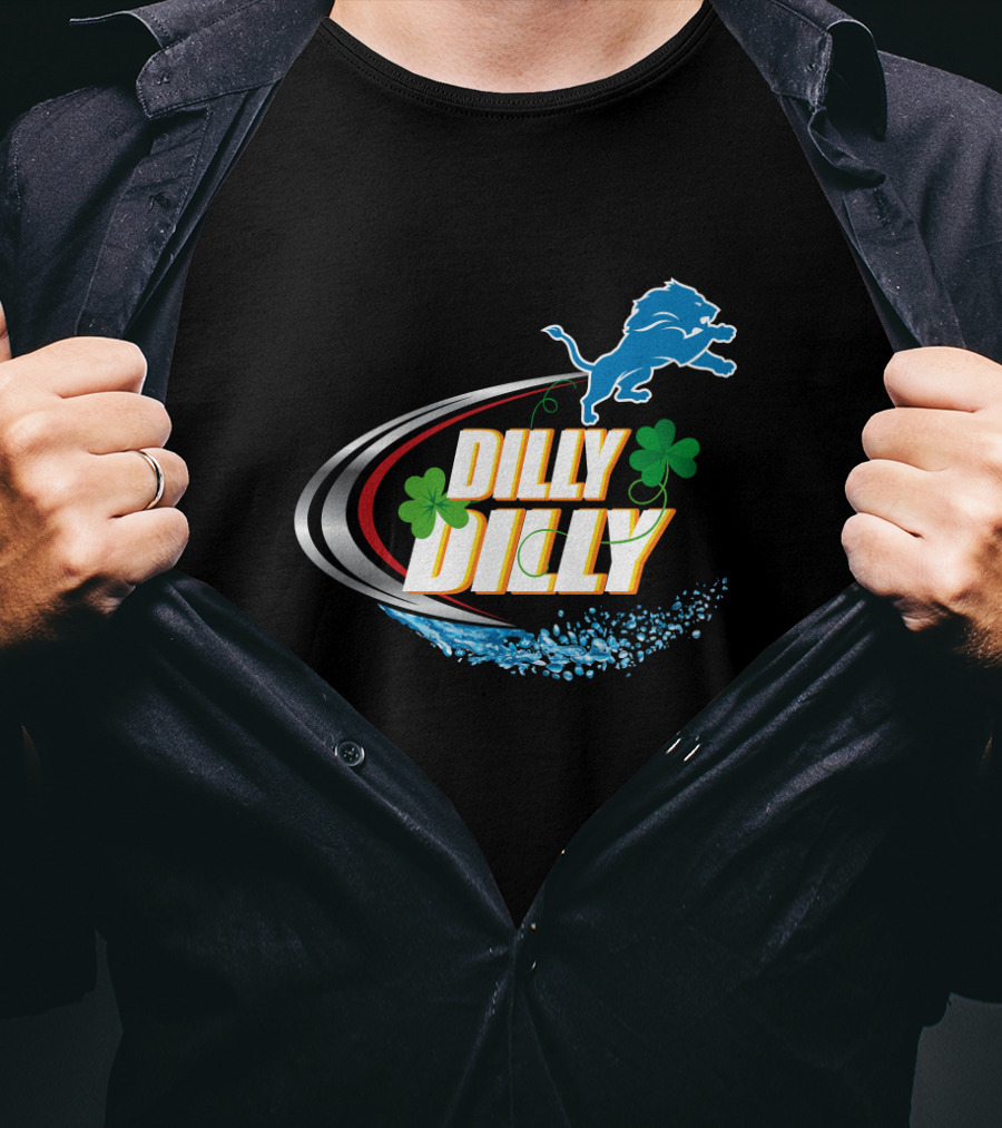 Dilly Dilly Detroit Lions Shamrock Splash T-Shirt