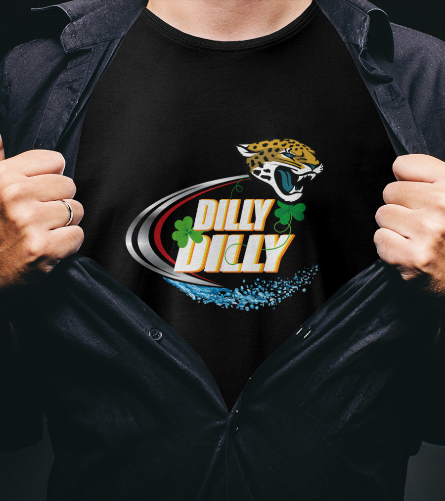 Dilly Dilly Jacksonville Jaguars Clover Splash T-Shirt