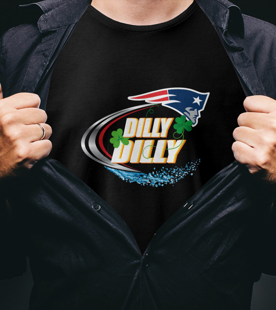 Dilly Dilly New England Patriots Shamrock Splash T-Shirt