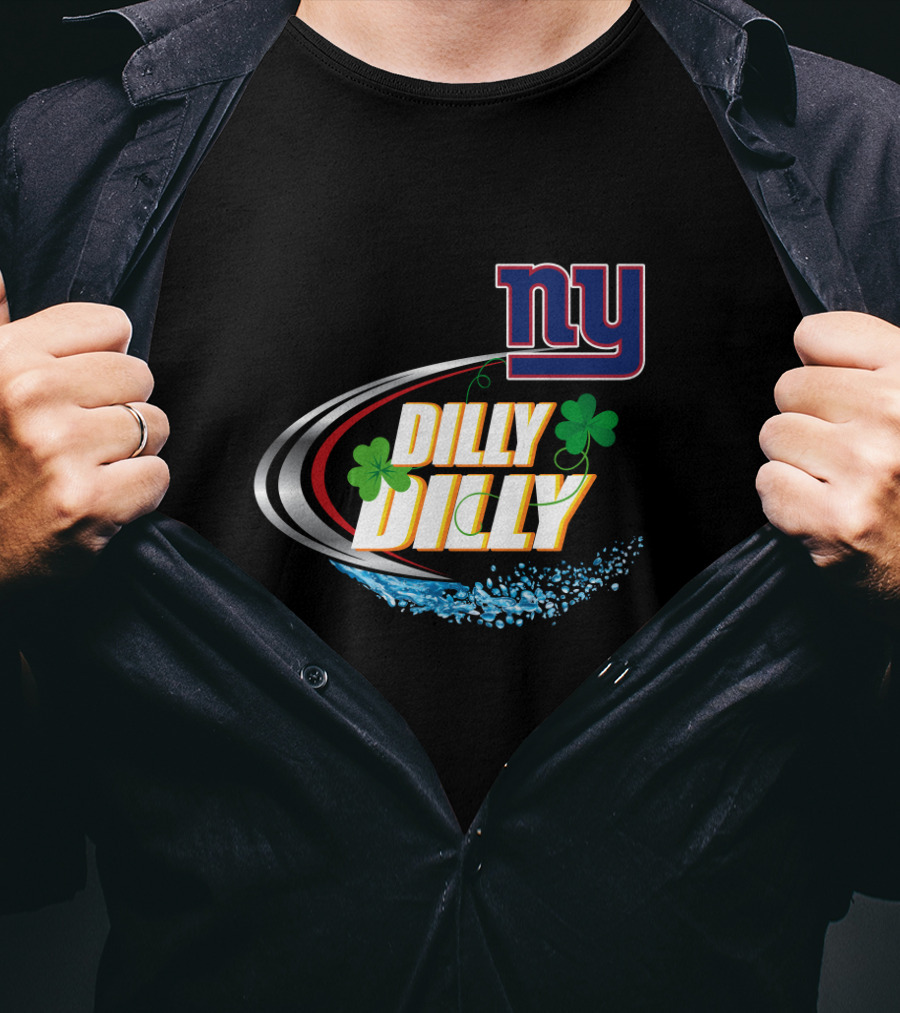 Ny Dilly Dilly New York Giants Shamrock Splash T-Shirt
