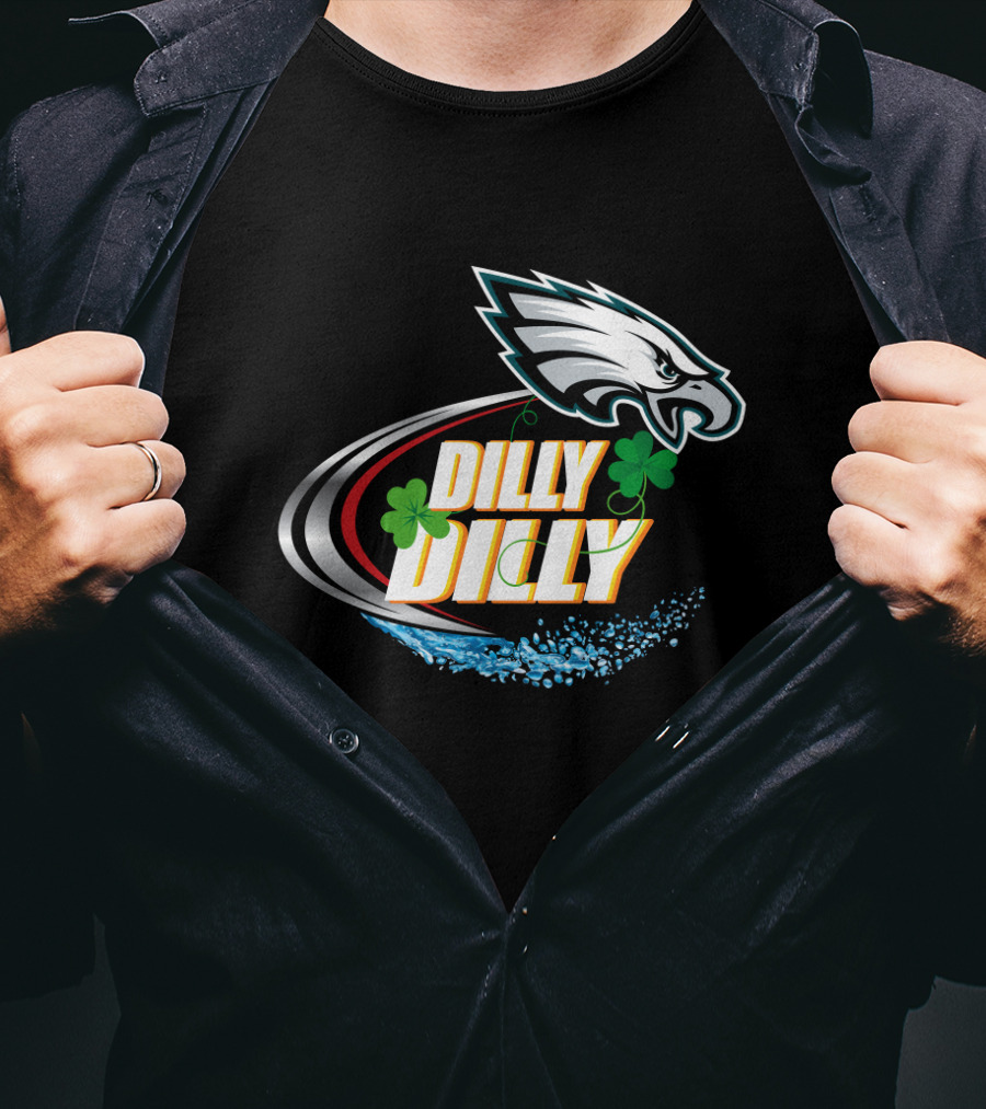 Dilly Dilly Philadelphia Eagles Shamrock Splash T-Shirt