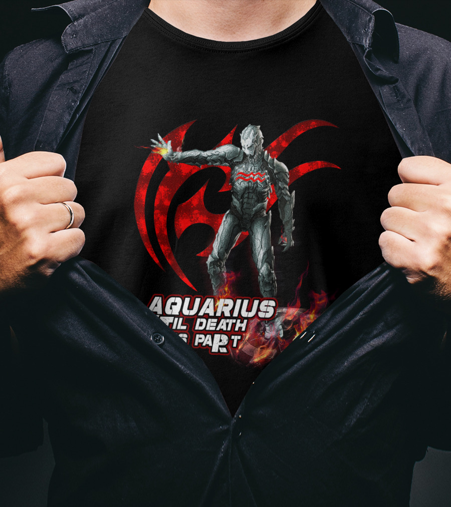 Aquarius Til Death Do Us Part Ultron Fire Symbol Marvel Fans T-Shirt