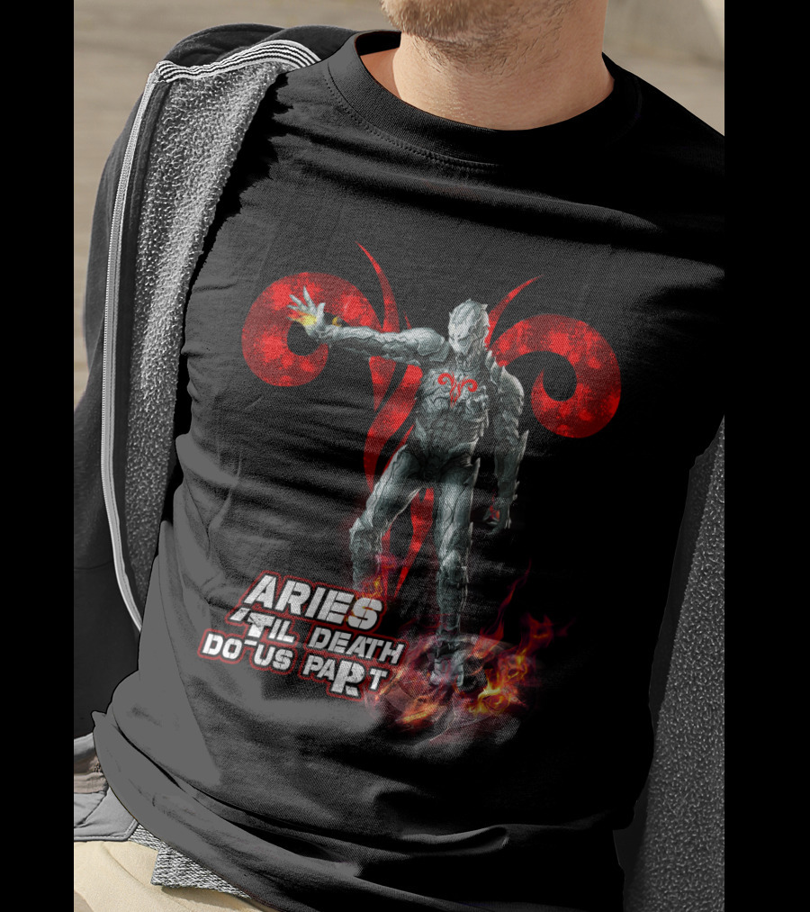 Aries Until Death Do Us Part Iron Man Ultron Marvel Fans T-Shirt