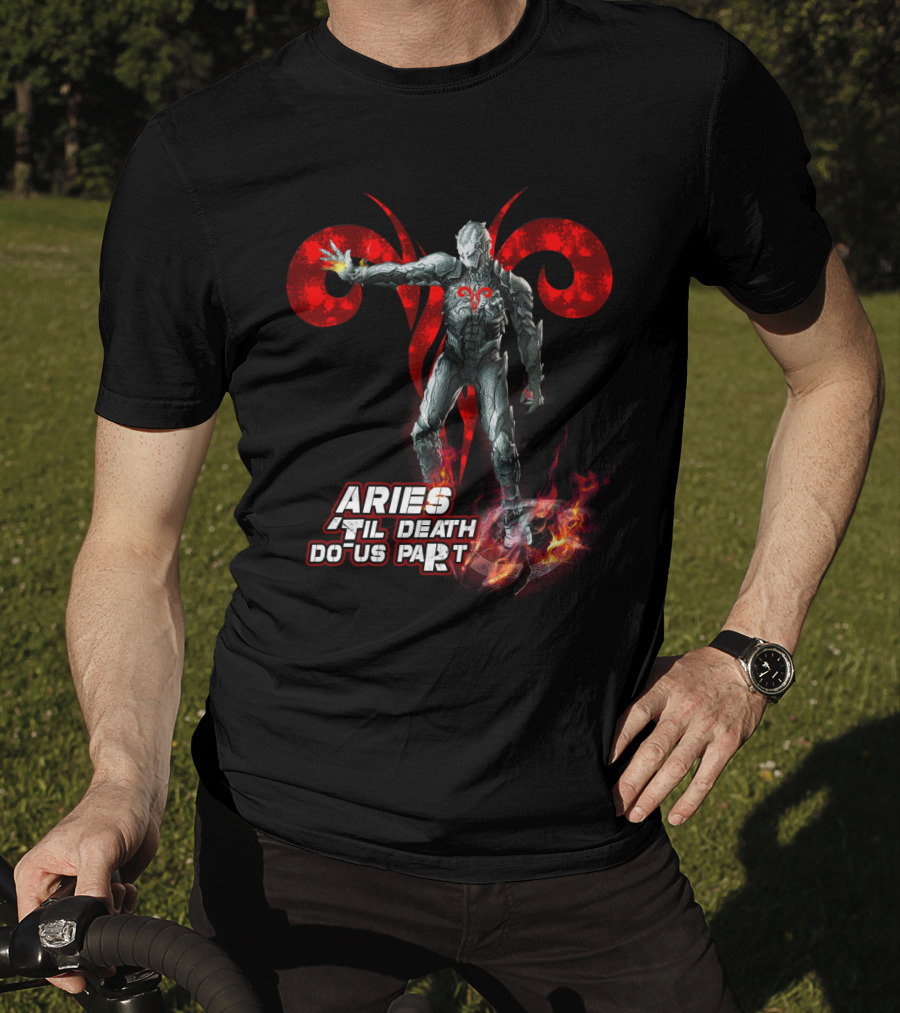 Aries Until Death Do Us Part Iron Man Ultron Marvel Fans T-Shirt