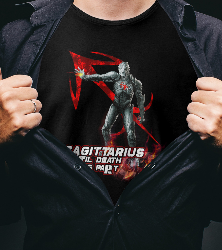 Sagittarius 'Til Death Do Us Part Iron Man Marvel Fans T-Shirt