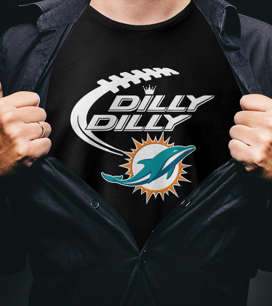 Dilly Dilly Miami Dolphins Bud Light Football T-Shirt