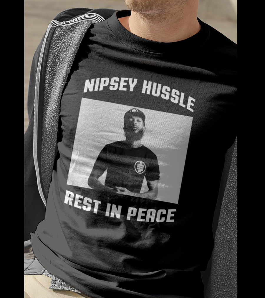 Nipsey Hussle Rest In Peace Memorial Tribute With Iconic Cap T-Shirt
