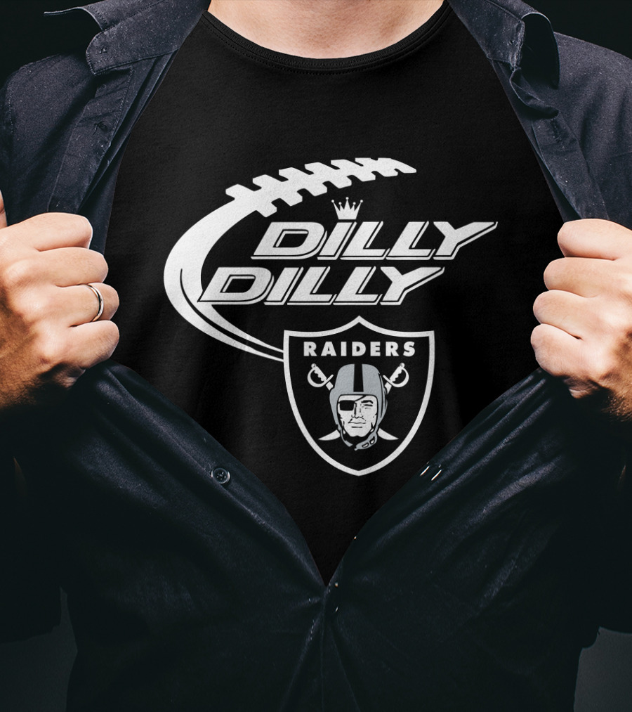 Oakland Raiders Dilly Dilly Bud Light Football Theme T-Shirt