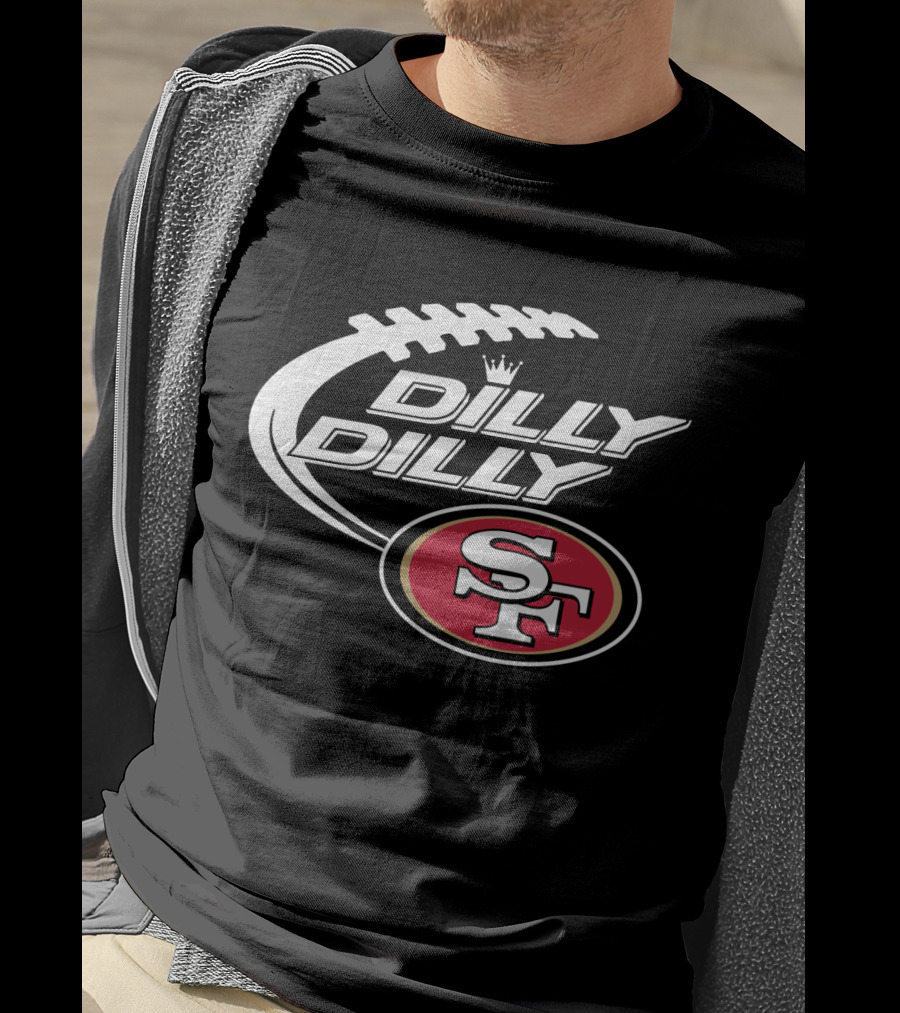 San Francisco 49ers Dilly Dilly Bud Light Football T-Shirt