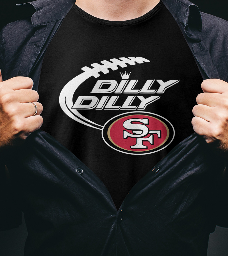 San Francisco 49ers Dilly Dilly Bud Light Football T-Shirt