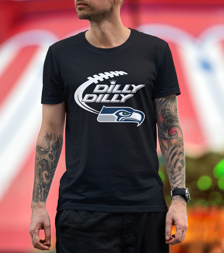 Dilly Dilly Seattle Seahawks Bud Light Football T-Shirt