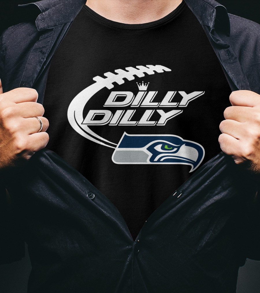 Dilly Dilly Seattle Seahawks Bud Light Football T-Shirt