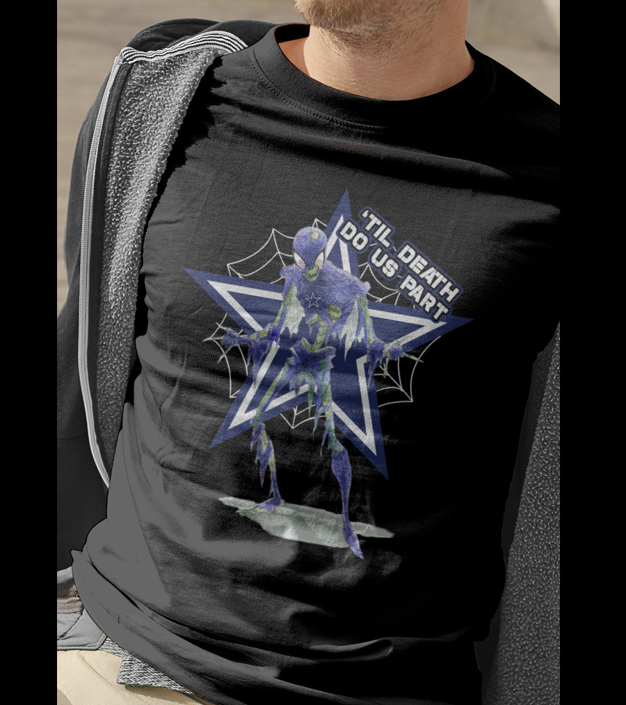 Til Death Do Us Part Spider Bluestar Dallas Cowboys Nfl T-Shirt