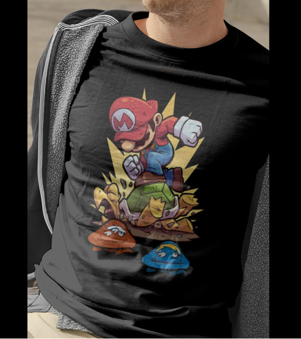 Super Mario Crushing Koopa Shell With Goombas T-Shirt