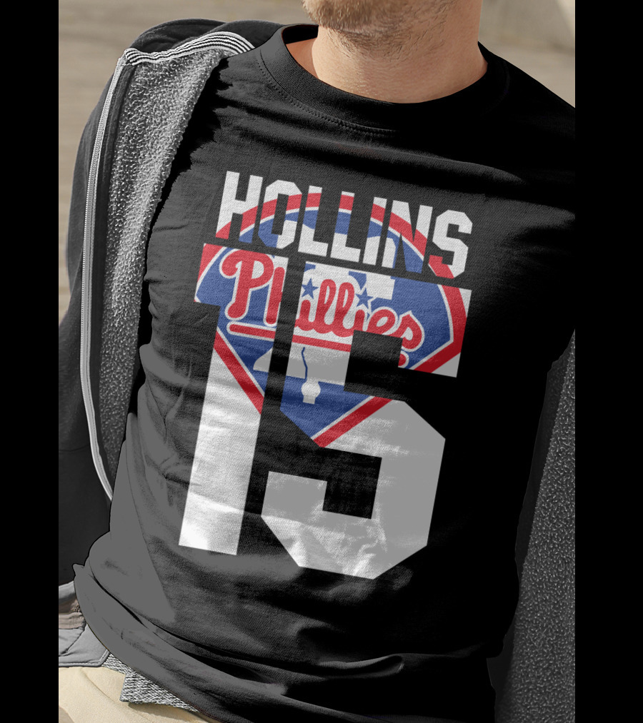 Hollins 15 Philadelphia Phillies 1993 Baseball Team T-Shirt
