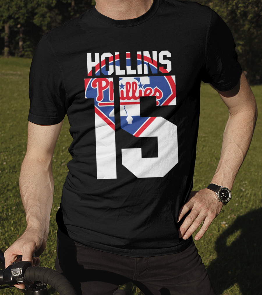 Hollins 15 Philadelphia Phillies 1993 Baseball Team T-Shirt