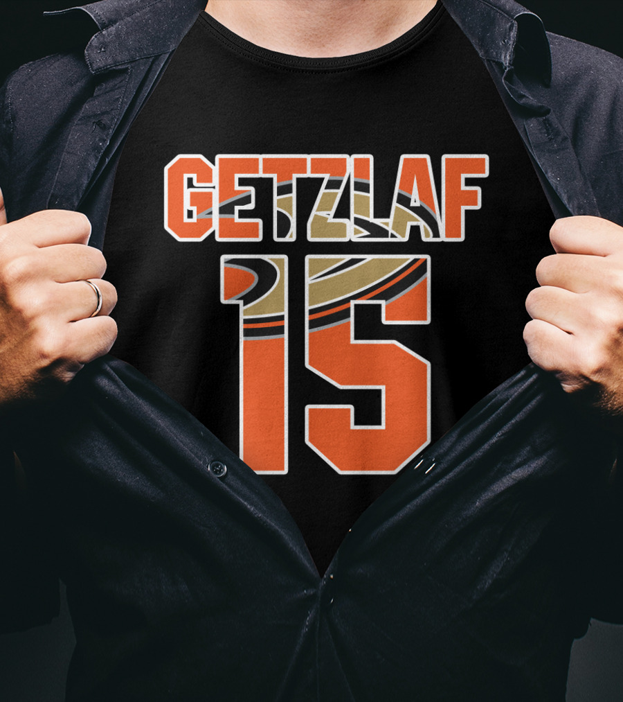 Anaheim Ducks Ryan Getzlaf Number 15 NHL T-Shirt