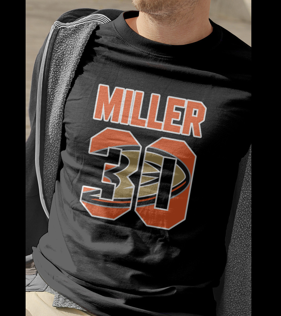 Miller Anaheim Ducks 30 NHL Hockey Ryan T-Shirt