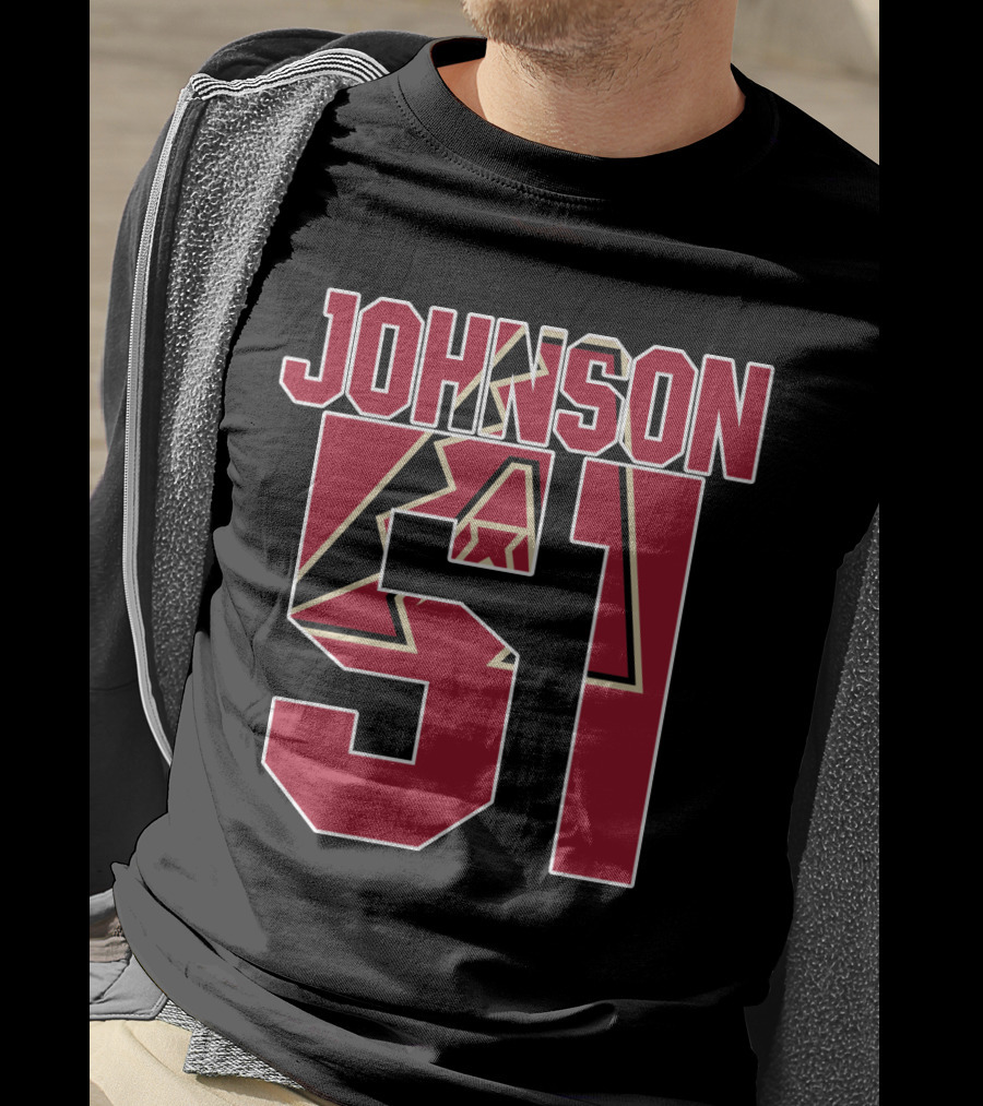 Arizona Diamondbacks Johnson 51 Iconic Baseball Jersey T-Shirt