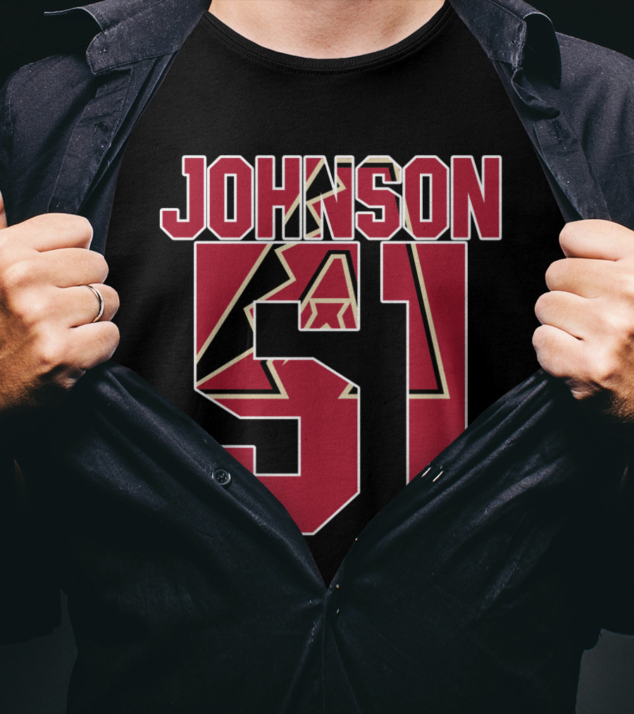 Arizona Diamondbacks Johnson 51 Iconic Baseball Jersey T-Shirt