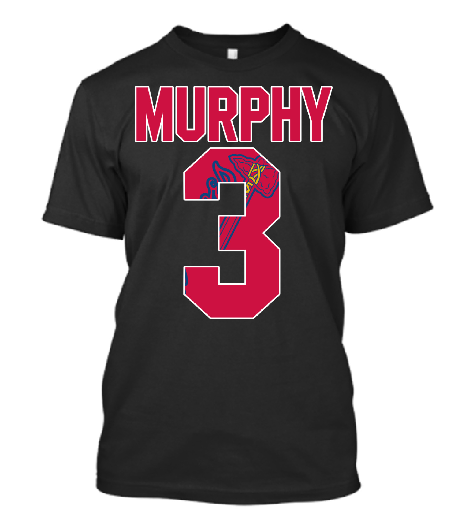 Atlanta Braves Dale Murphy Number 3 Jersey With Iconic Tomahawk T-Shirt