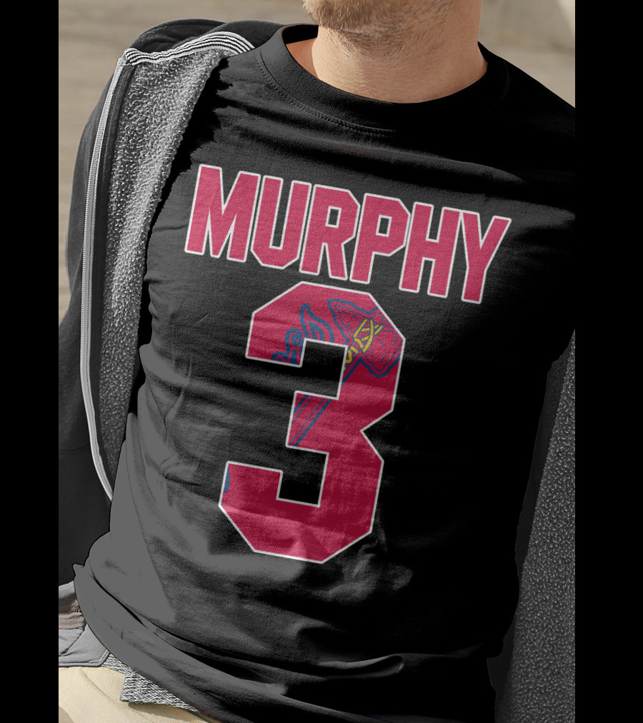 Atlanta Braves Dale Murphy Number 3 Jersey With Iconic Tomahawk T-Shirt