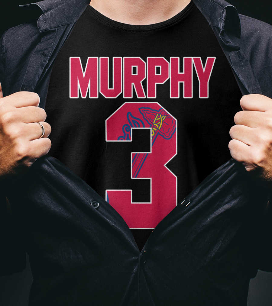 Atlanta Braves Dale Murphy Number 3 Jersey With Iconic Tomahawk T-Shirt