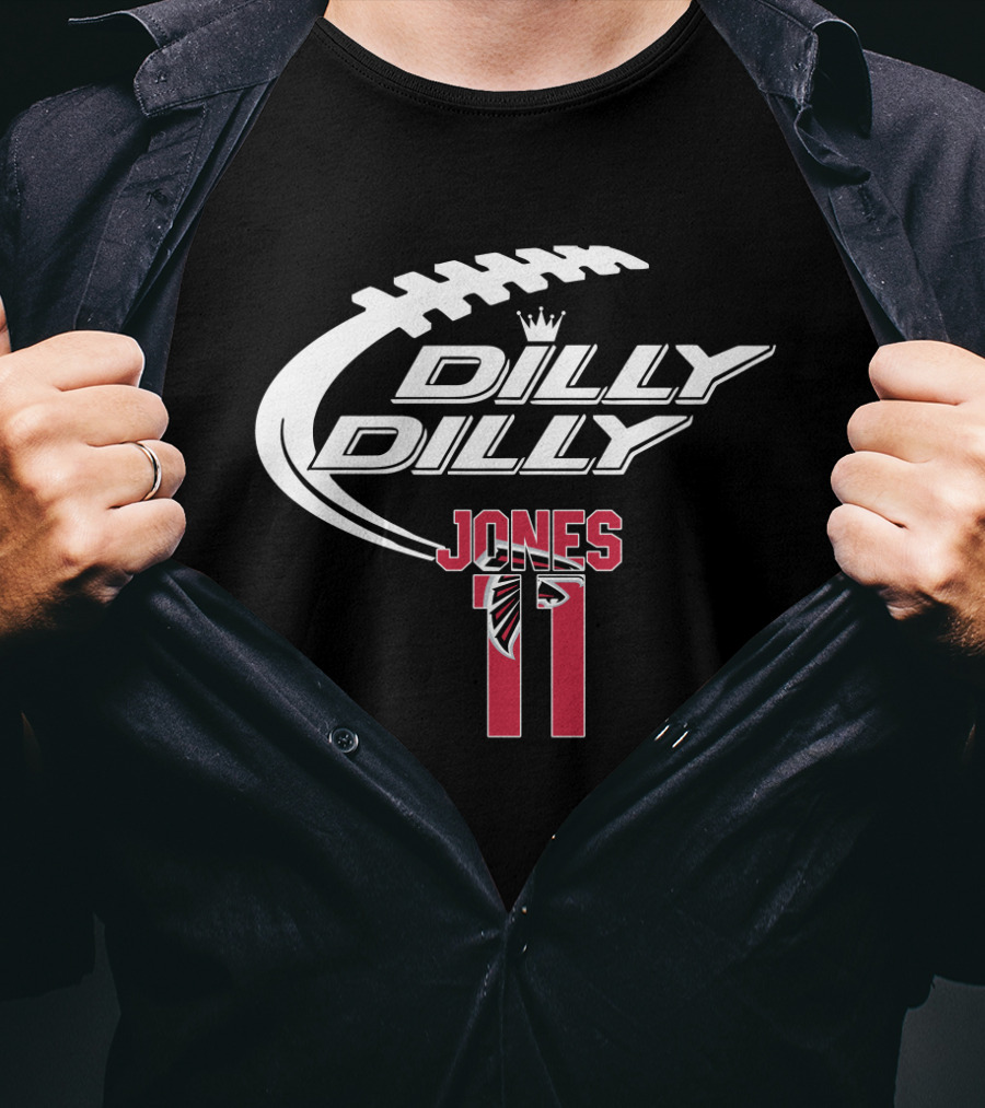 Atlanta Falcons Jones 11 Dilly Dilly Football T-Shirt