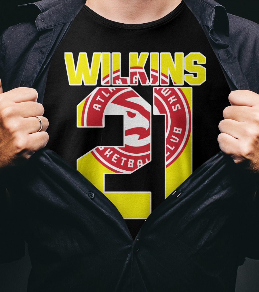 Atlanta Hawks Dominique Wilkins 21 Basketball T-Shirt