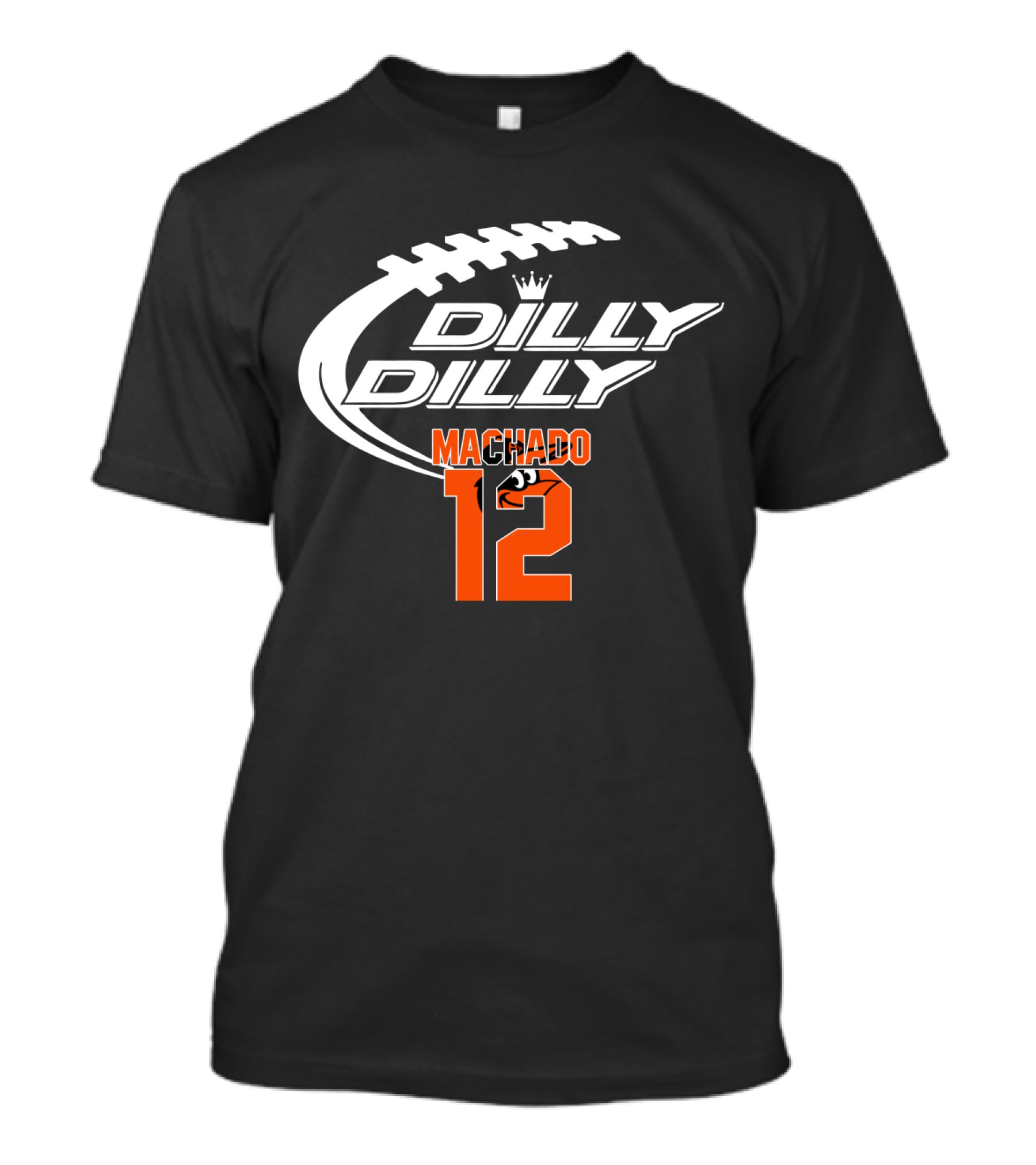 Dilly Dilly Machado 12 Baltimore Orioles Football Crown T-Shirt